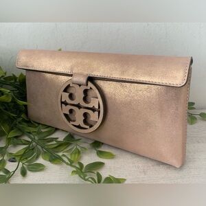 NWT TORY BURCH MILLER METALLIC CLUTCH BAG